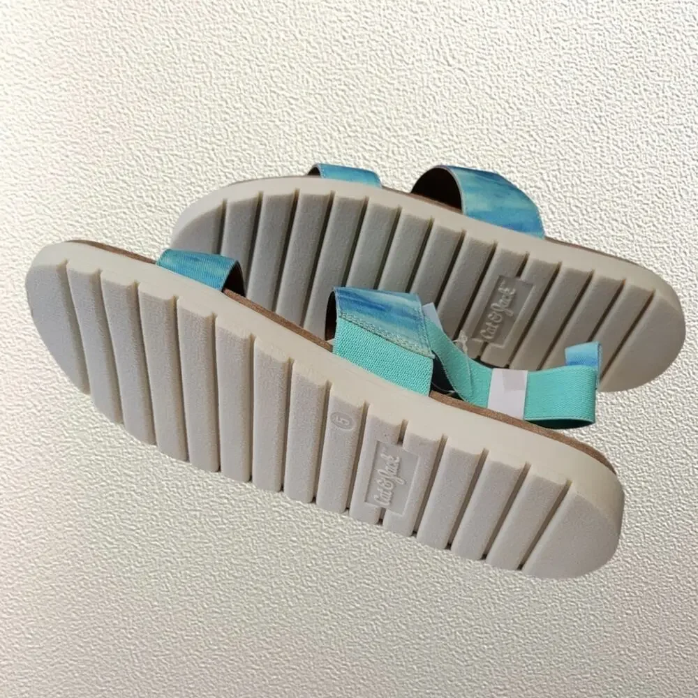 Cat & Jack Blue Pull-On Elastic Strap Sandals